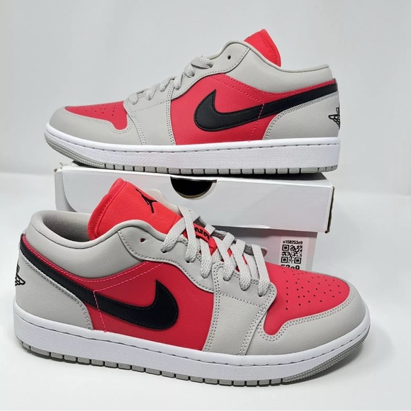 Air Jordan Wmns Air Jordan 1 Low Light Iron Ore Siren Red DC0774-060 Size 5W✅ - Picture 1 of 5